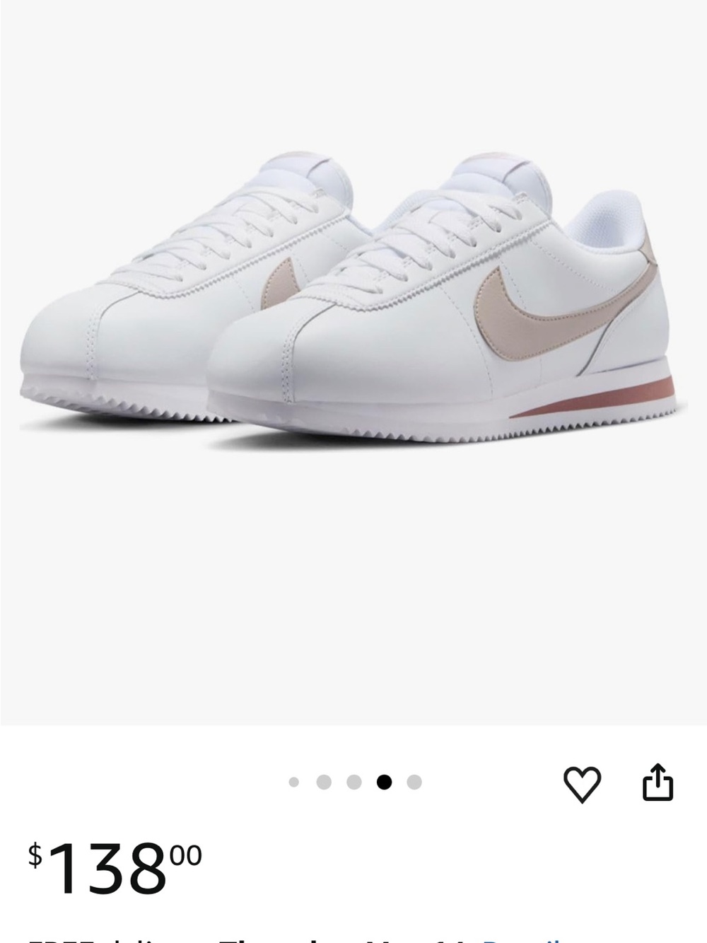 NIKE CORTEZ WHITE/MALVA